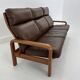 Mid-Century Leather 3-Seater Sofa by .L. Olsen & Søn, Denmark, 1960