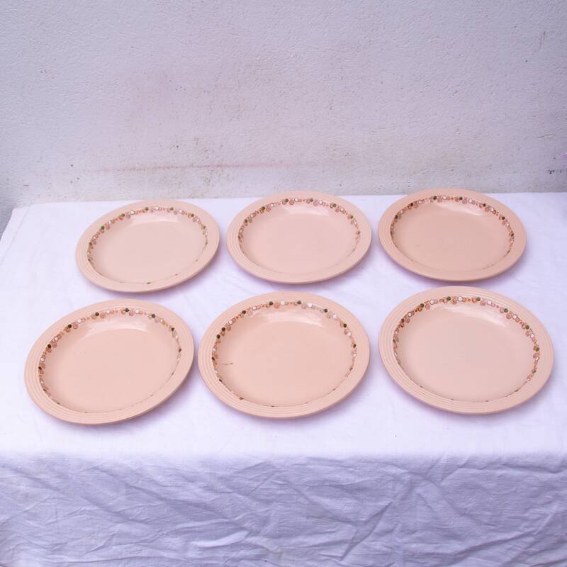 6 Betty Longwy soup plates