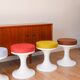 Tulip stool in Plastic and Wool, Mocha Mousse, Space Age Design, 1970