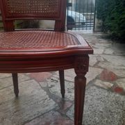 Chaise Cannes en bois sculpté style Louis XVI