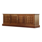 Buffet bas en chêne clair brutaliste danois vintage des années 1960/70 - Crezenda