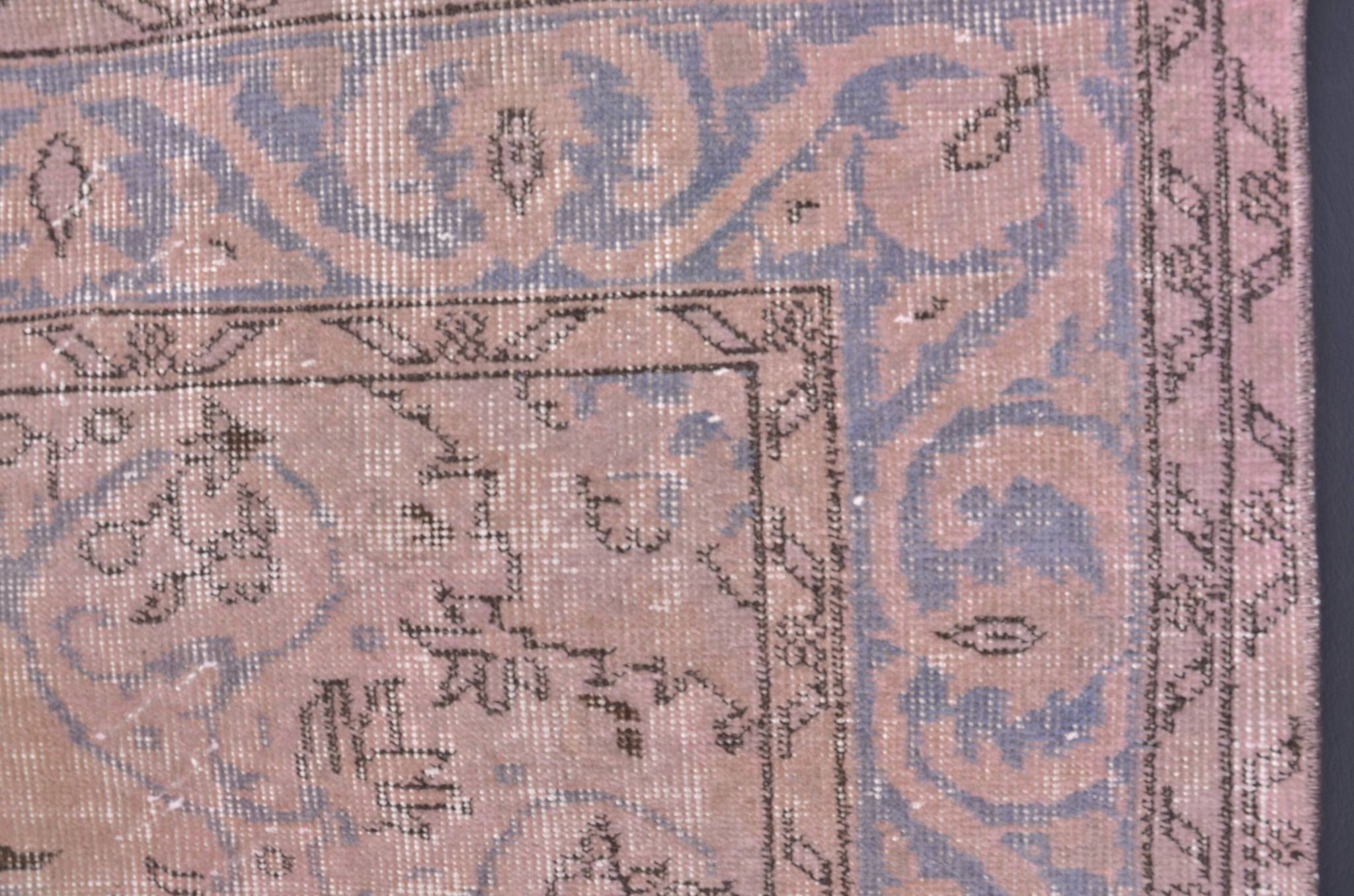 Tapis décoratif en laine noué à la main rose, sku 1917