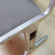 Grey aluminium bench, Danish design, 1960s, production: Denmark