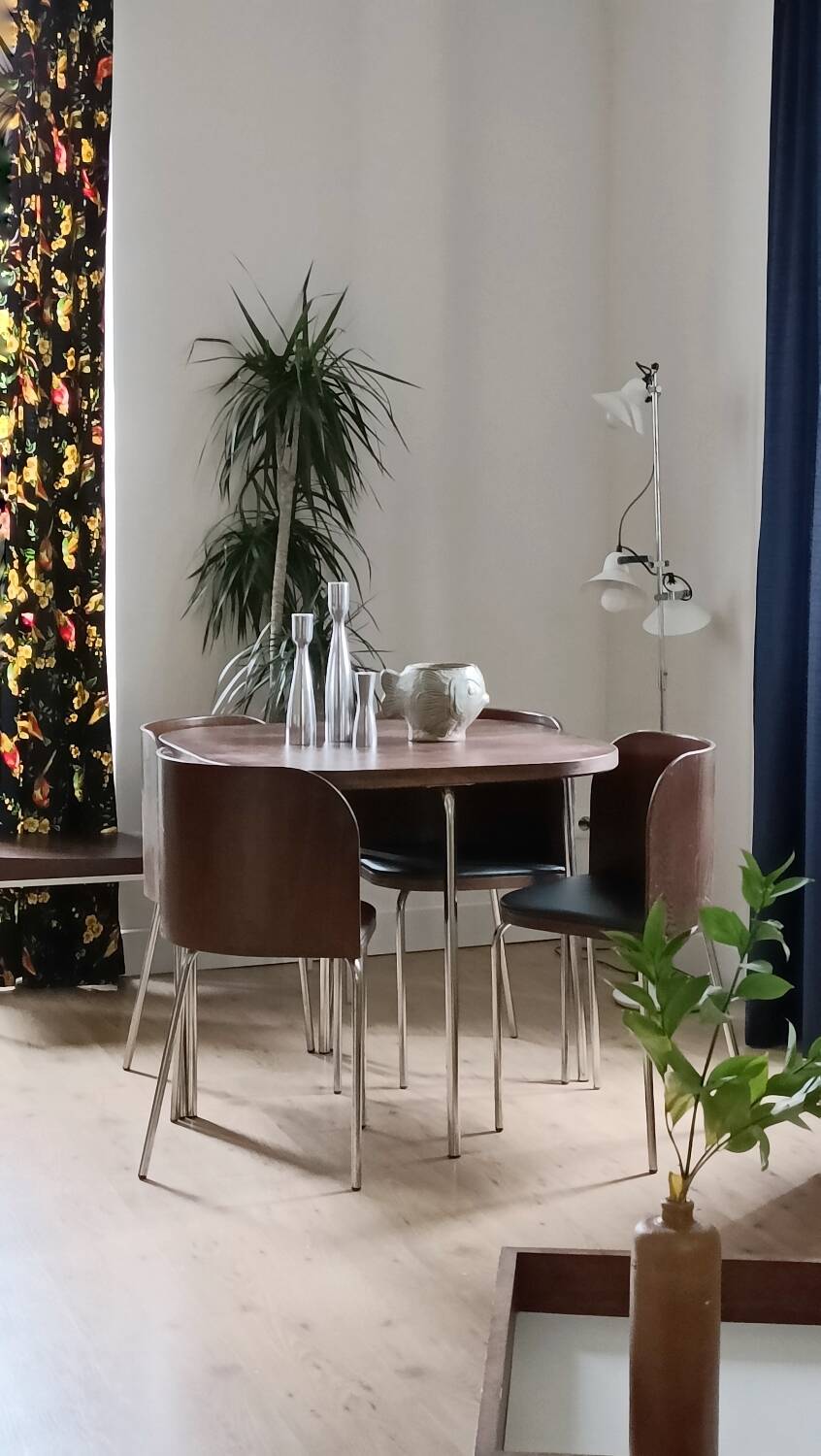 Vintage Ikea “Fusion” wooden table and chairs