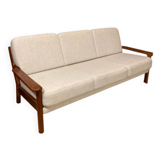 Vintage Danish three-seater sofa
