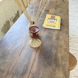 1950s oak farmhouse table with spindle legs
