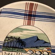 Compotier Sarreguemines Ramuntcho, view of the Basque Country, Saint Jean de Luz and the Rhune