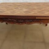 2 Bedside tables typical of the 50s in mahogany-colored varnished wood.