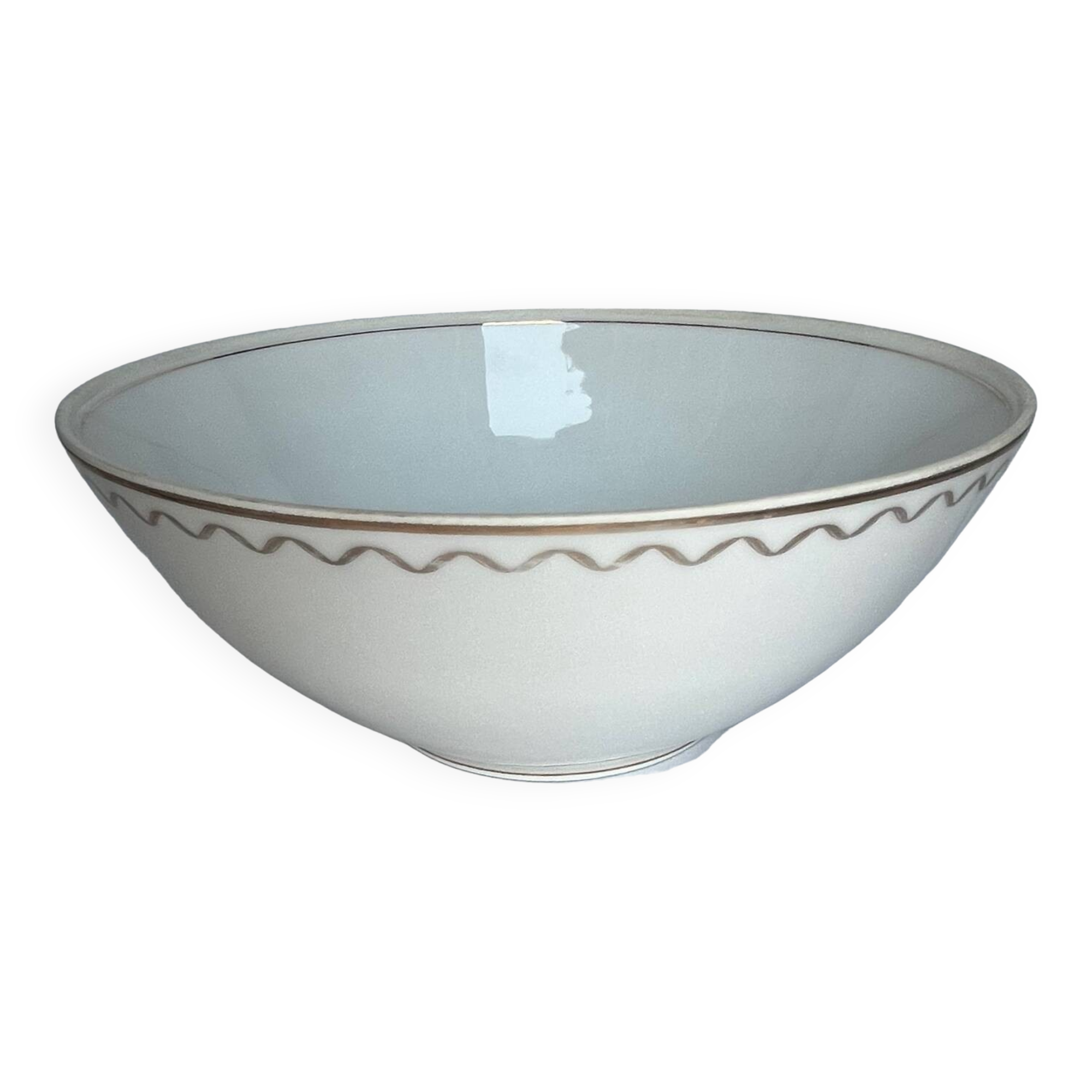 White porcelain salad bowl