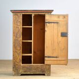 Antique Folk Art Hand Painted Cabinet, circa 1850