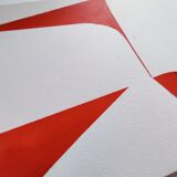 Red minimalist geometric painting