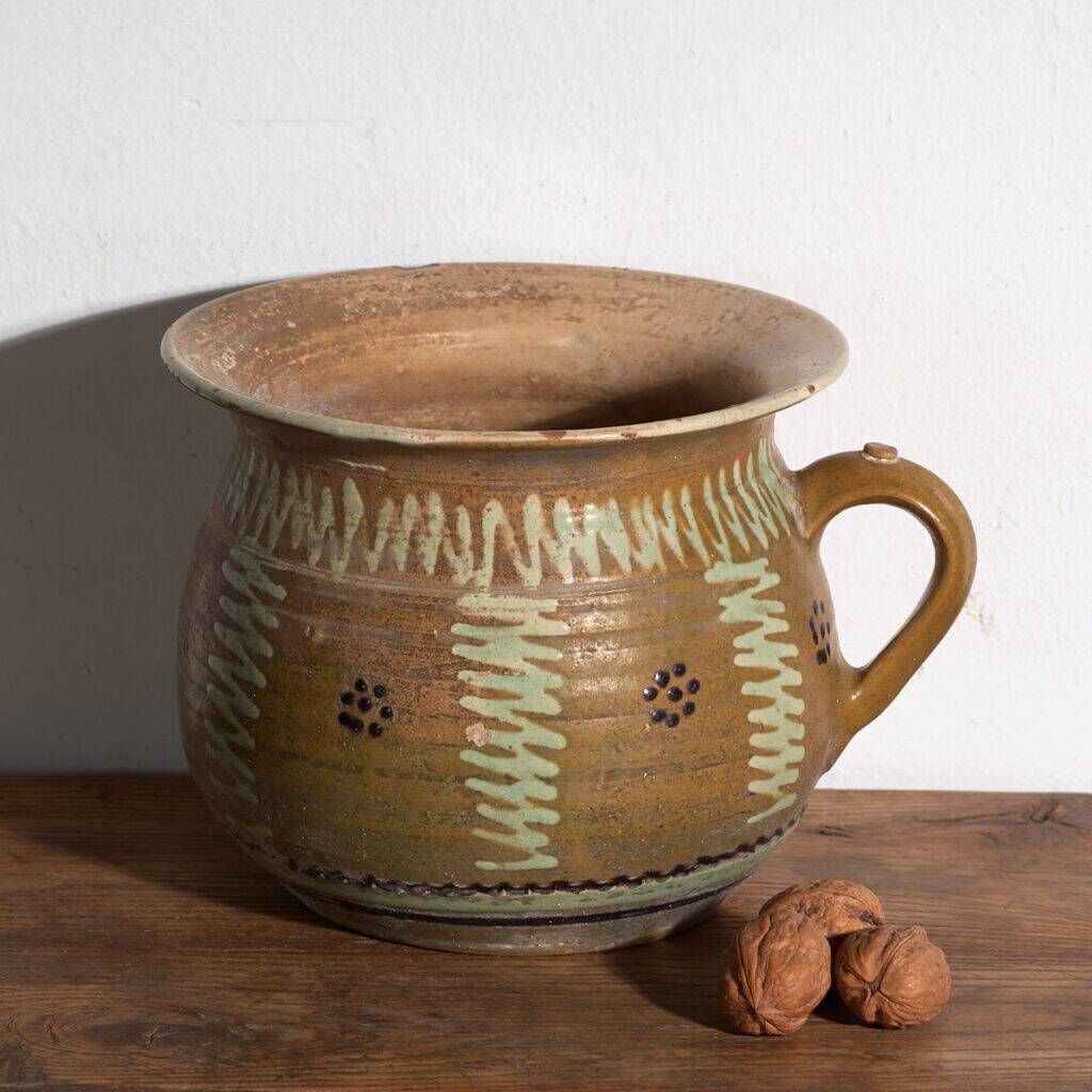 Old glazed ceramic pot – Central Europe, around 1930