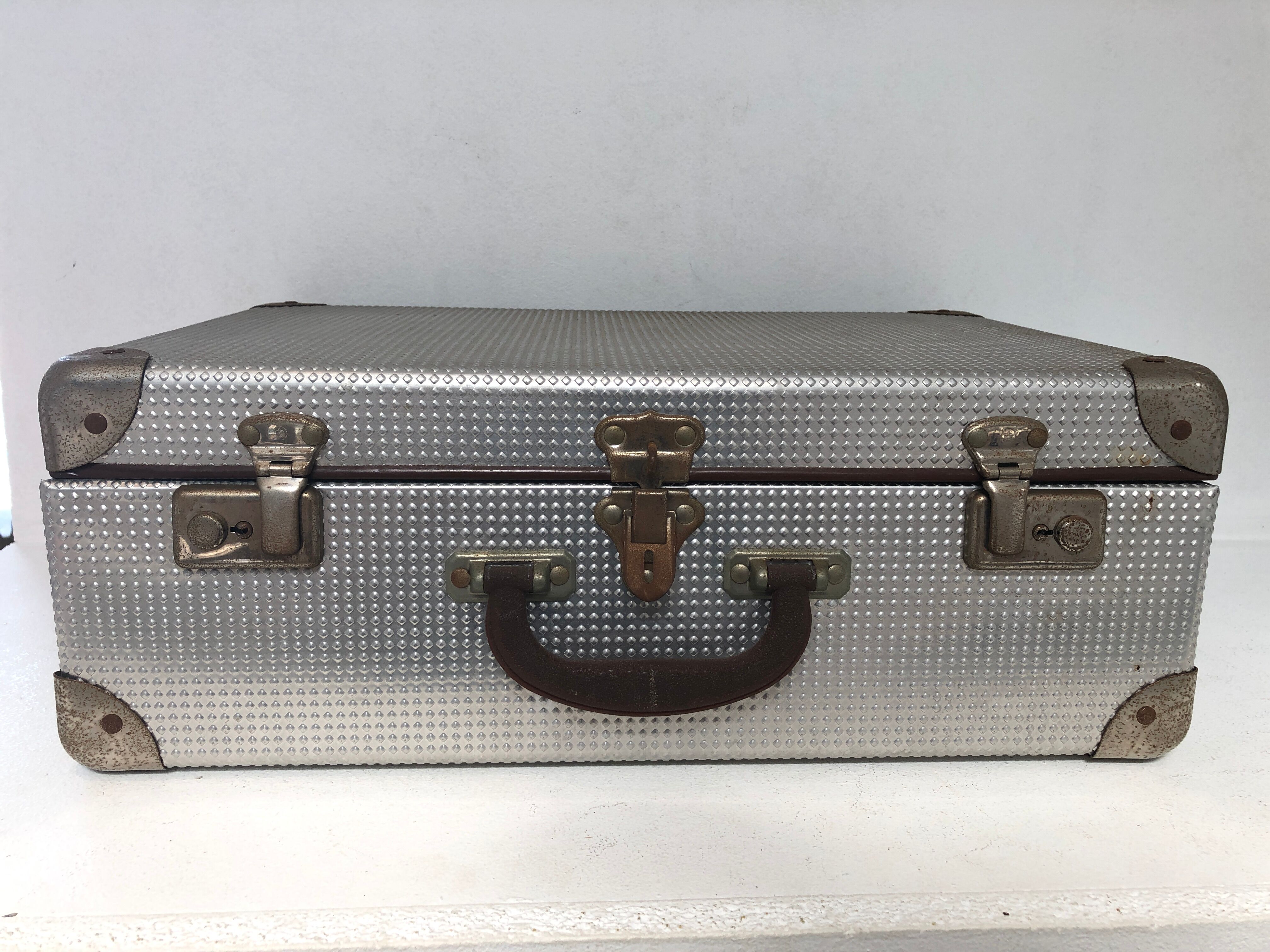 Vintage aluminum suitcase, 1960