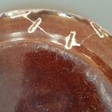 Plate end 19th Au Coq Poteries of the chapel of Pots Charente-maritime