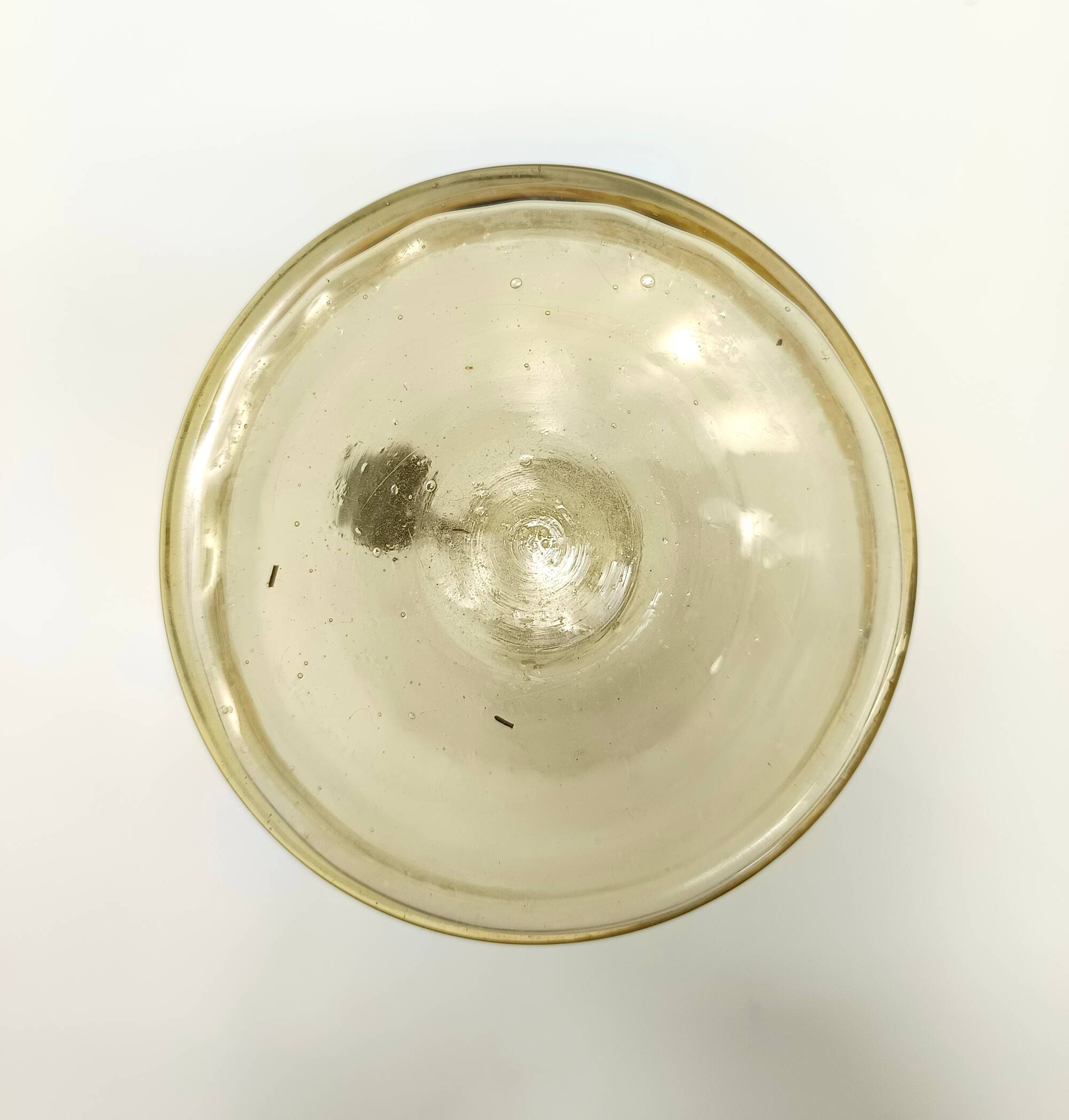 Pichet / vase en verre de Murano de couleur paille attribué à Vittorio Zecchin, Italie