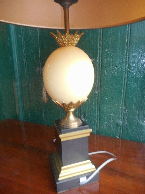 Ostrich egg lamp