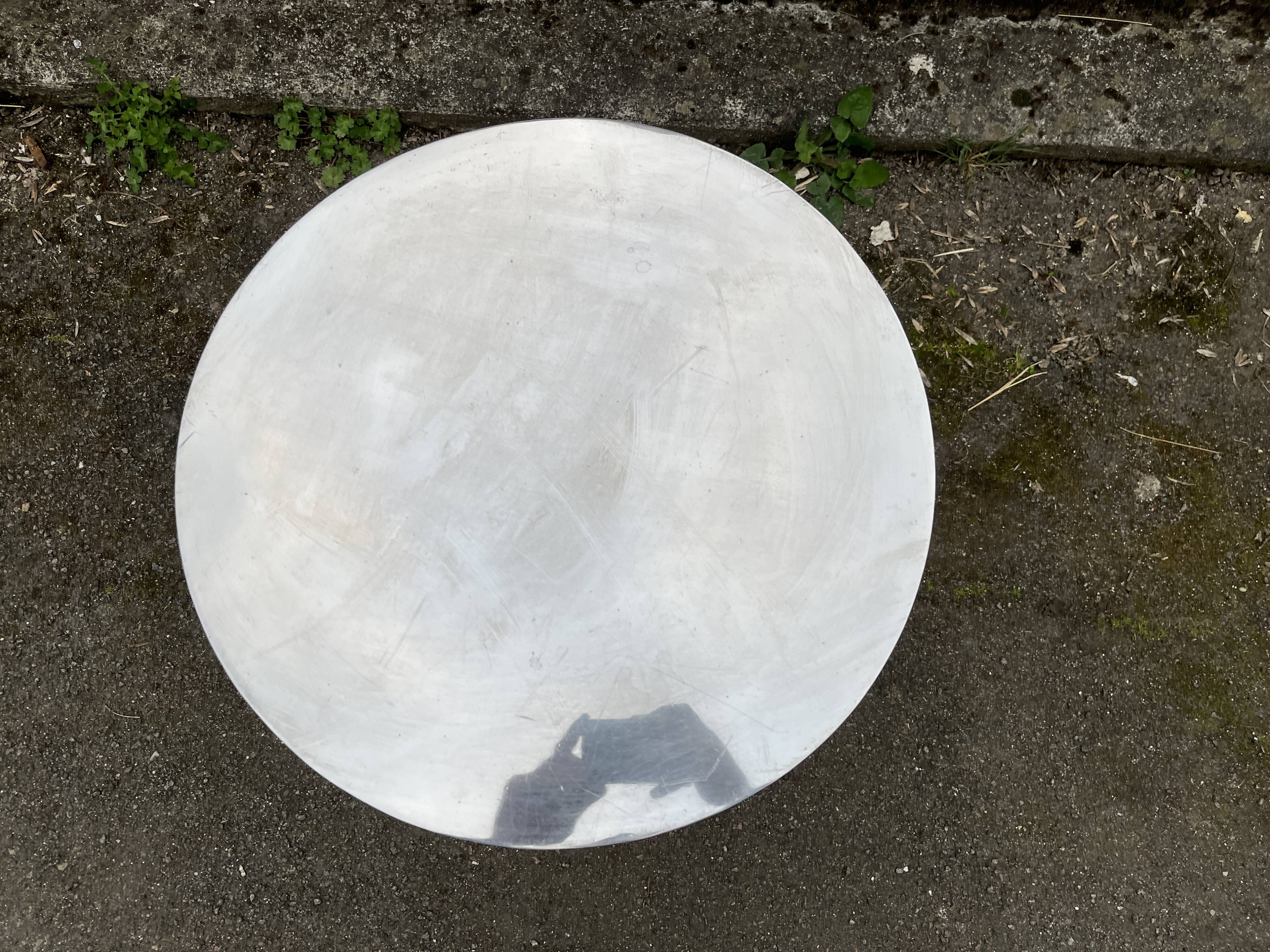 Modern round metal side table