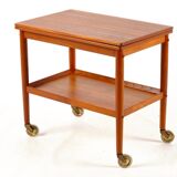 Tea cart with foldable table top Poul Jeppesen Denmark circa 1965