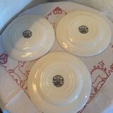 Set of 3 Staffordshire ironstone dinner plates