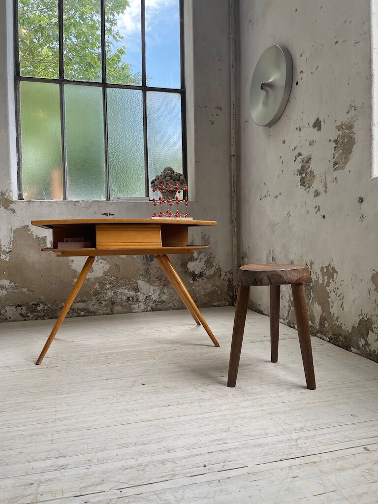 Vintage oak compass desk