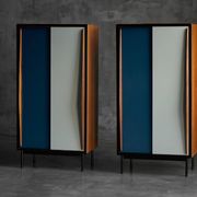 Modernist wardrobes by Willy Van Der Meeren for Tubax, Belgium, 1950s