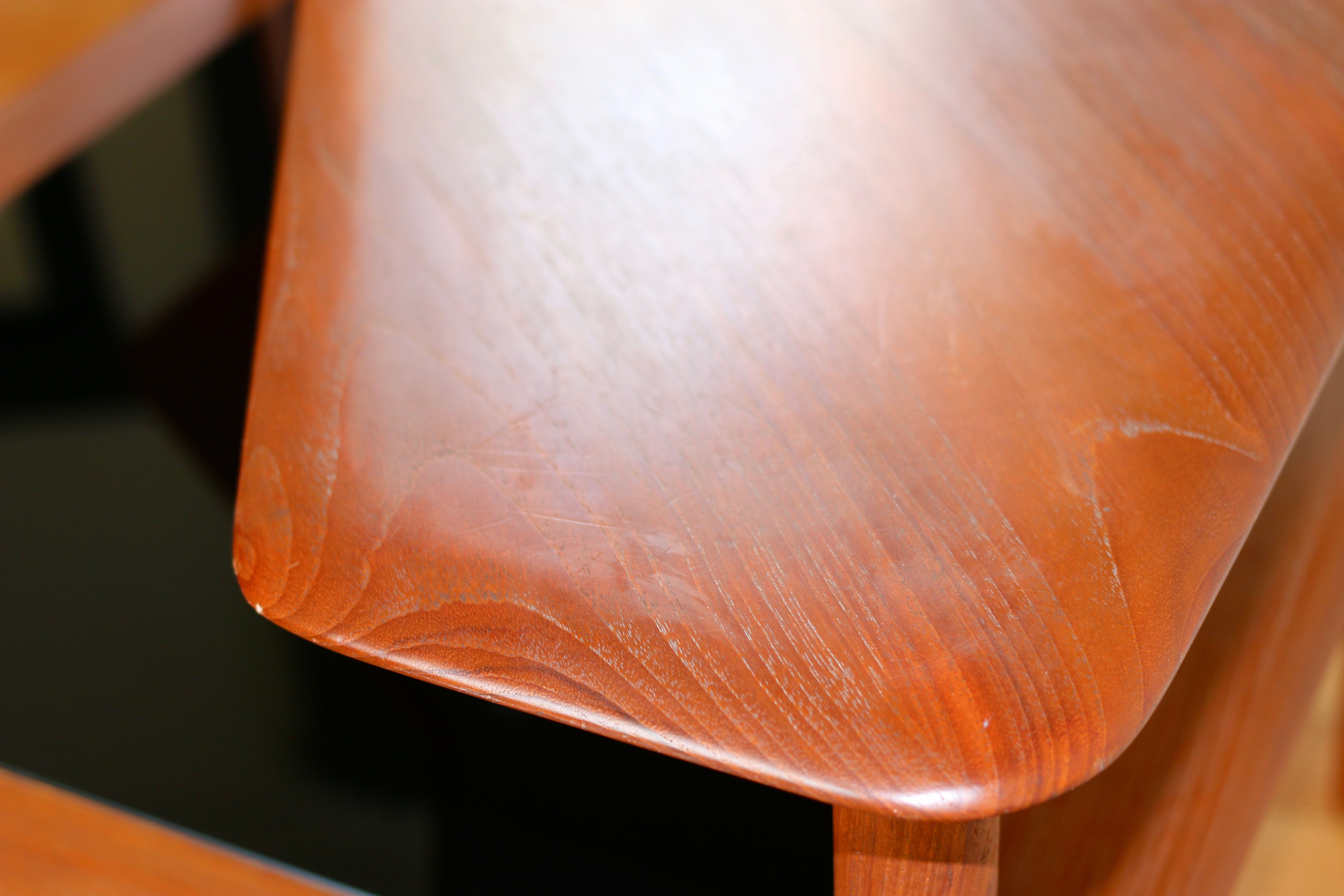 Coffee table angle "Minerva" Peter Hvidt 50s teak