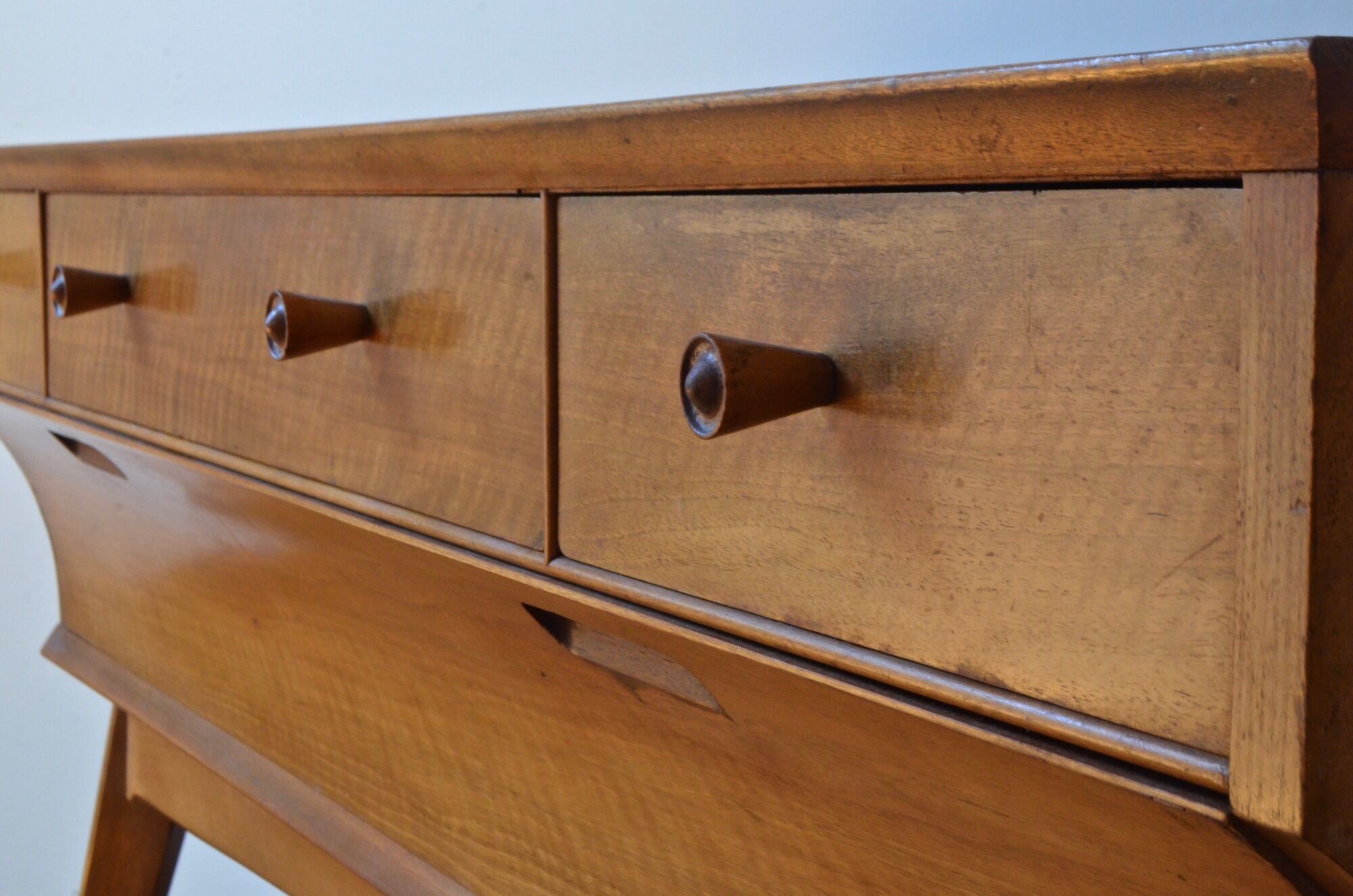 Midcentury Alfred Cox console in walnut, modern, danish style, vintage, scandinavian