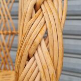 Rattan and wicker armchair 1960