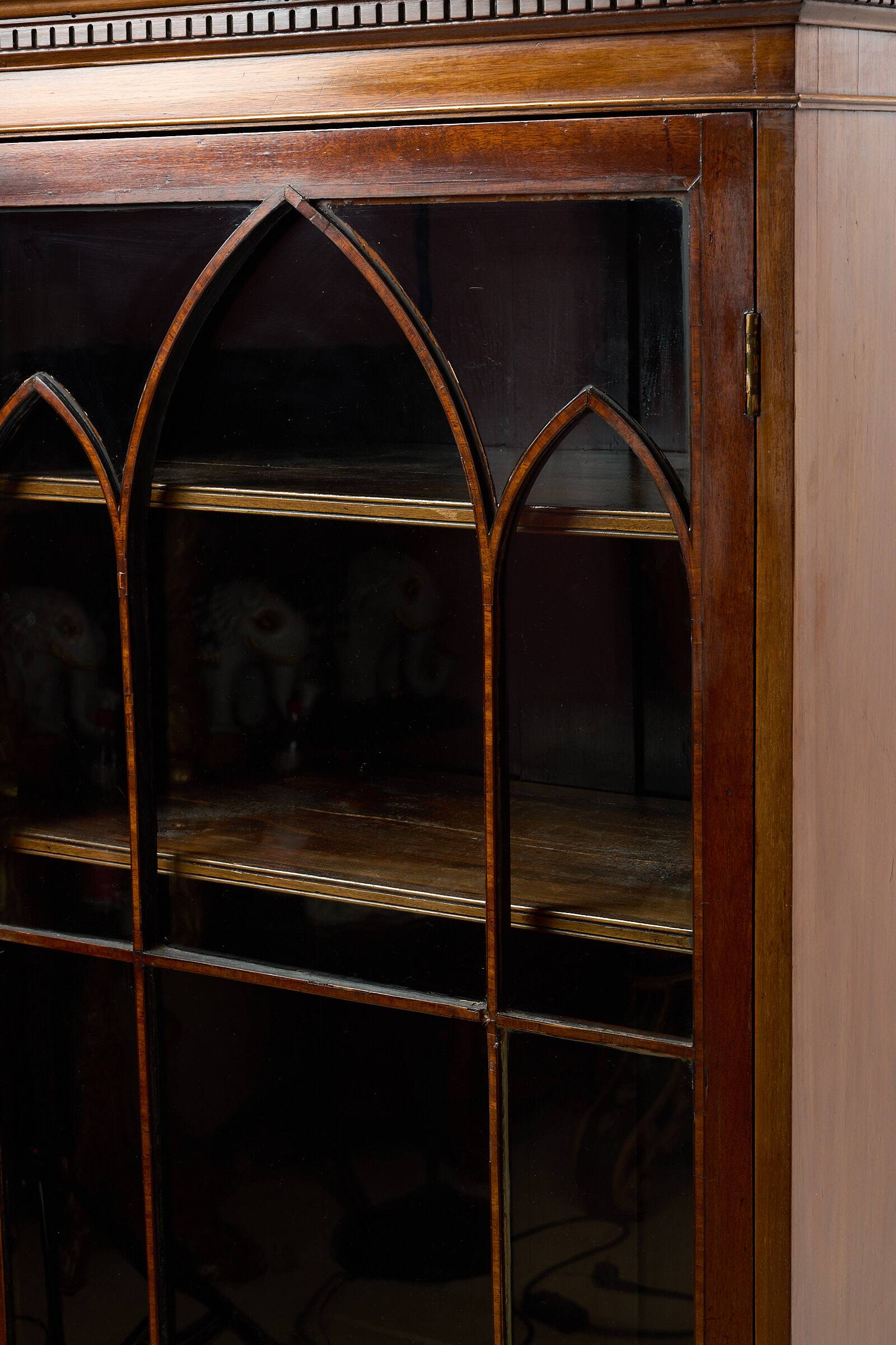 Original English mahogany display cabinet