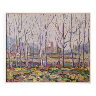Post Impressionist Landscape - Oil on Canvas