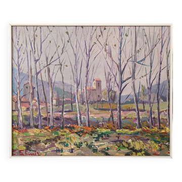 Post Impressionist Landscape - Oil on Canvas