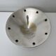 Fruit bowl centerpiece silver metal cabochon