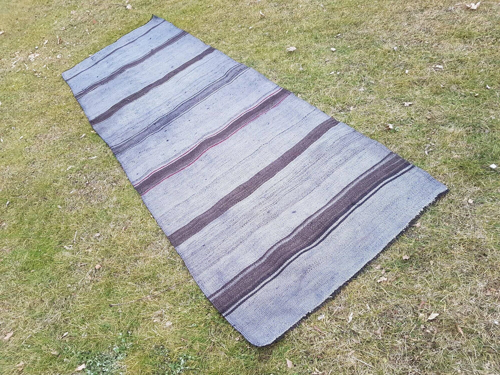 Vintage Turkish hallway rug 94x274 cm
