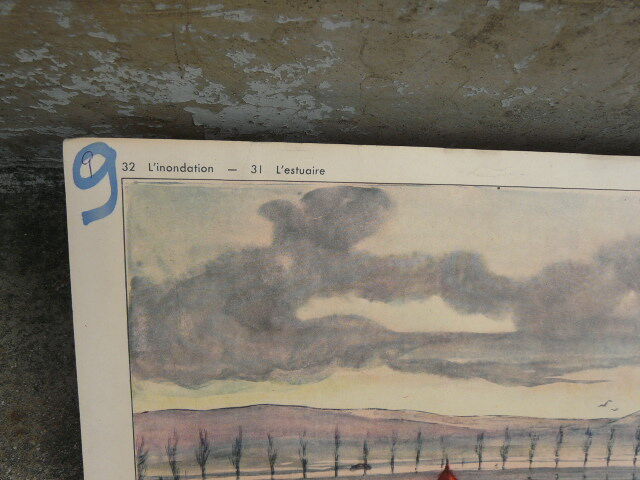 School poster Rossignol editions N° 31 and 32 The flood and the estuary