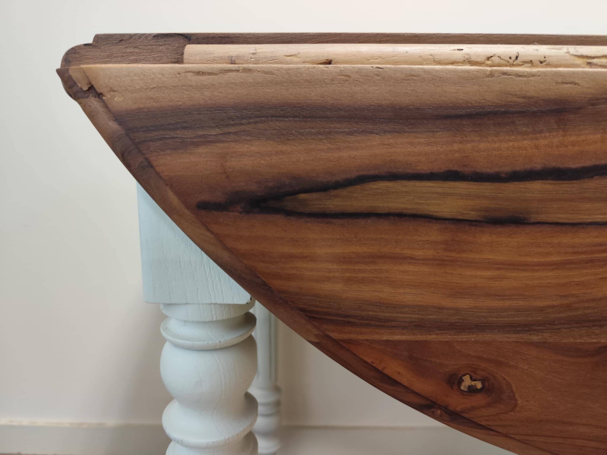 Console/table convertible in walnut