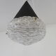 Conical suspension in metal and frosted glass design 60s - 70s