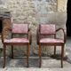 Pair of 1960s bridge chairs in Nobilis fabric