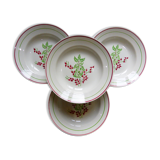 Set de 4 assiettes creuses en porcelaine