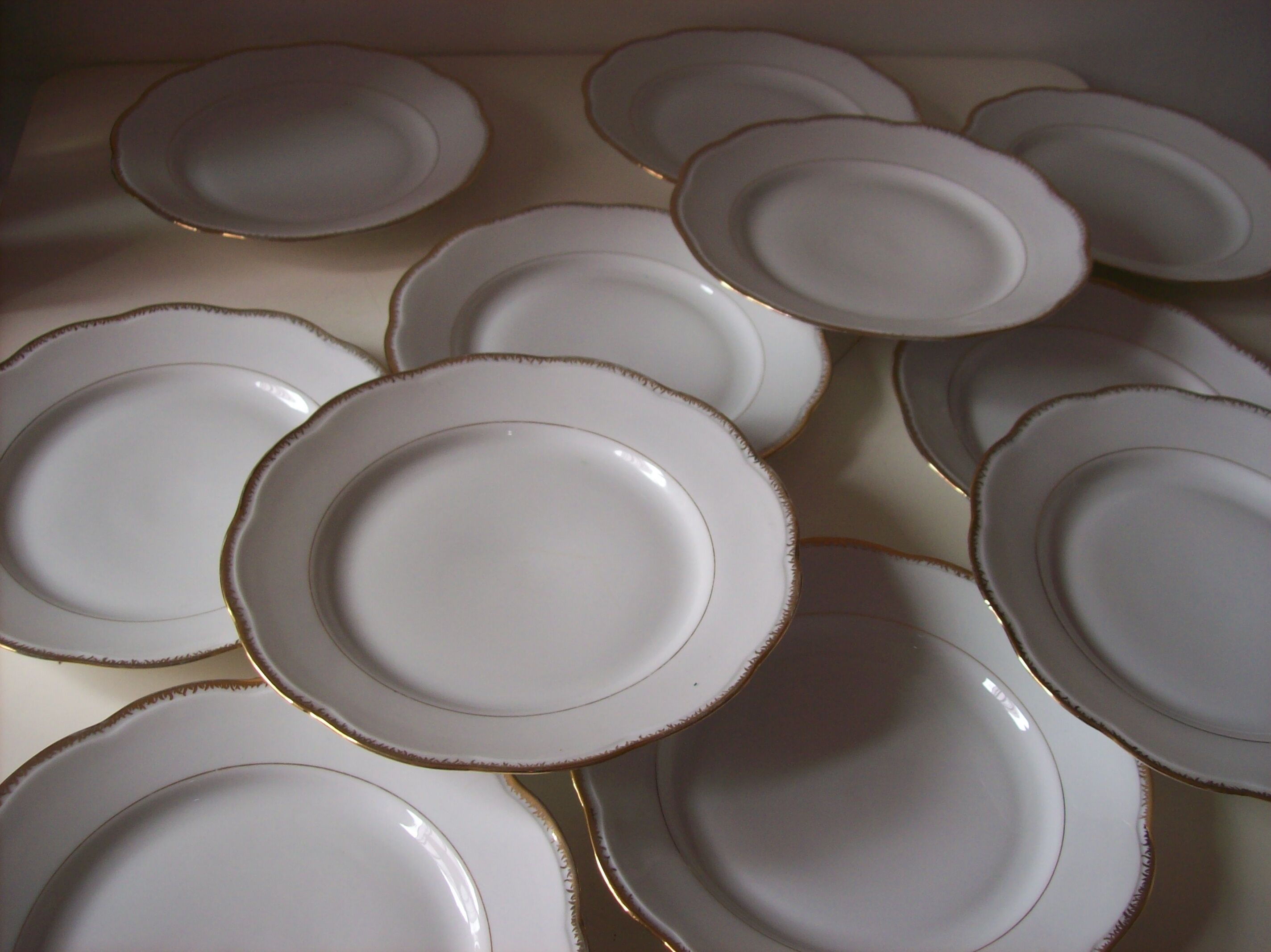 White porcelain plates