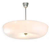 Space Age Italian Plexiglass and Brass Chandelier, 1970s