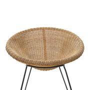 Fauteuil en rotin tressé, années 1950