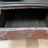 Patinated pink chest of drawers