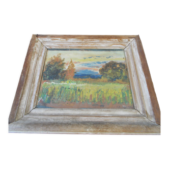 Old painting on canvas dated 1904