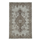 Overdyed Wool Vintage Handmade Carved Rug 165 cm x 263 cm