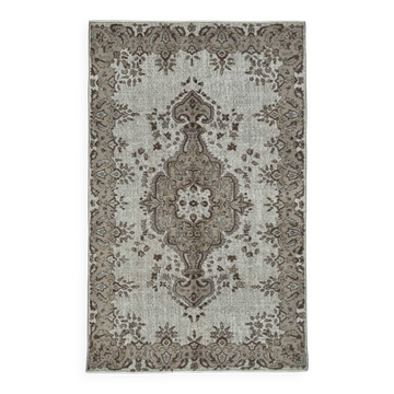 Overdyed Wool Vintage Handmade Carved Rug 165 cm x 263 cm