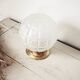 Table lamp with glass check pattern