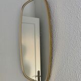 Vintage mirror 1960 asymmetrical mirror - 46 x 24 cm