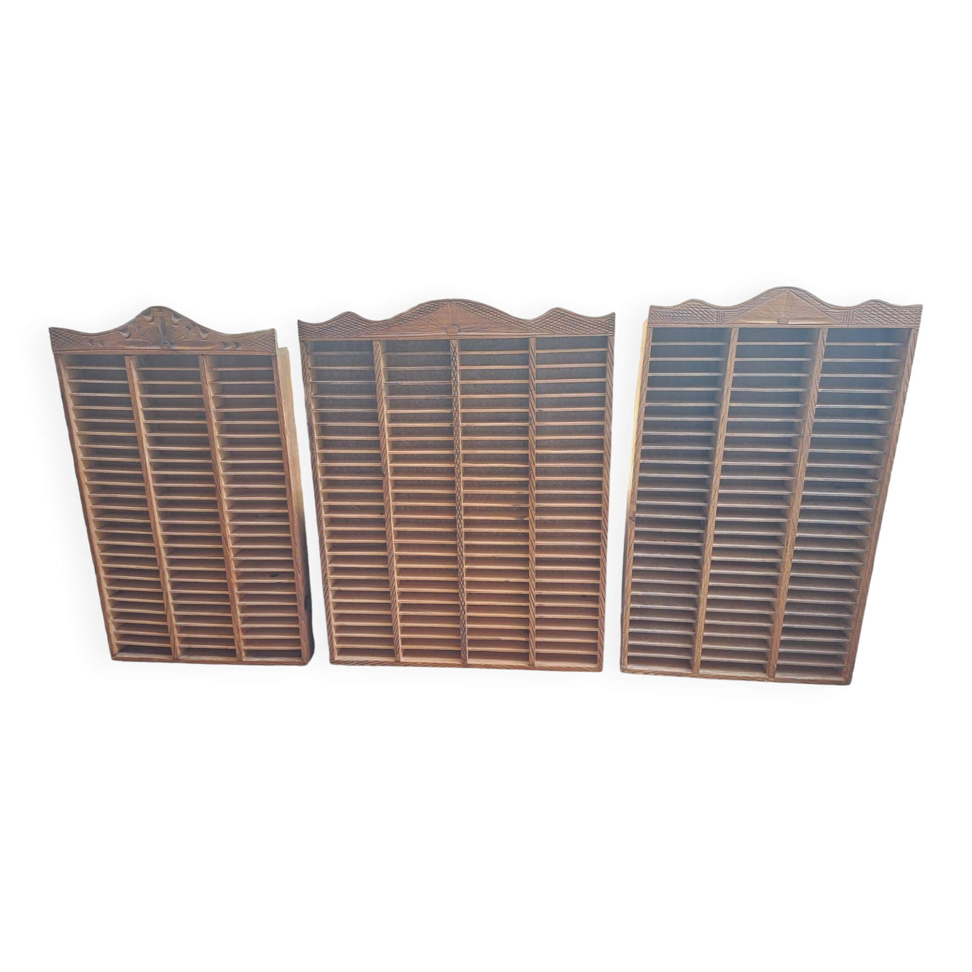 Lot 3 Lockers collection Storage Wood Decoration printing locker for collections