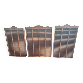 Lot 3 Lockers collection Storage Wood Decoration printing locker for collections