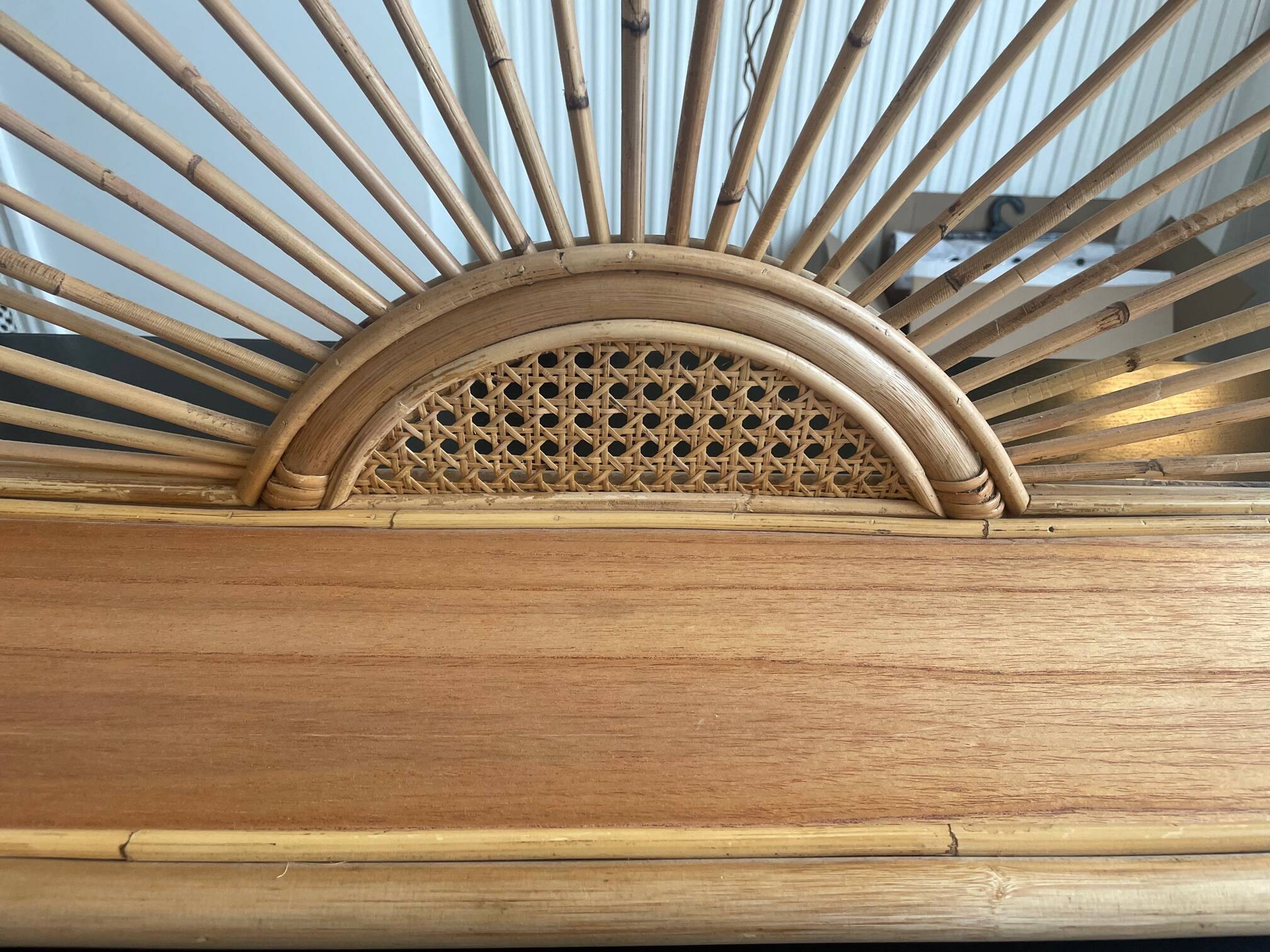 Rattan shelf